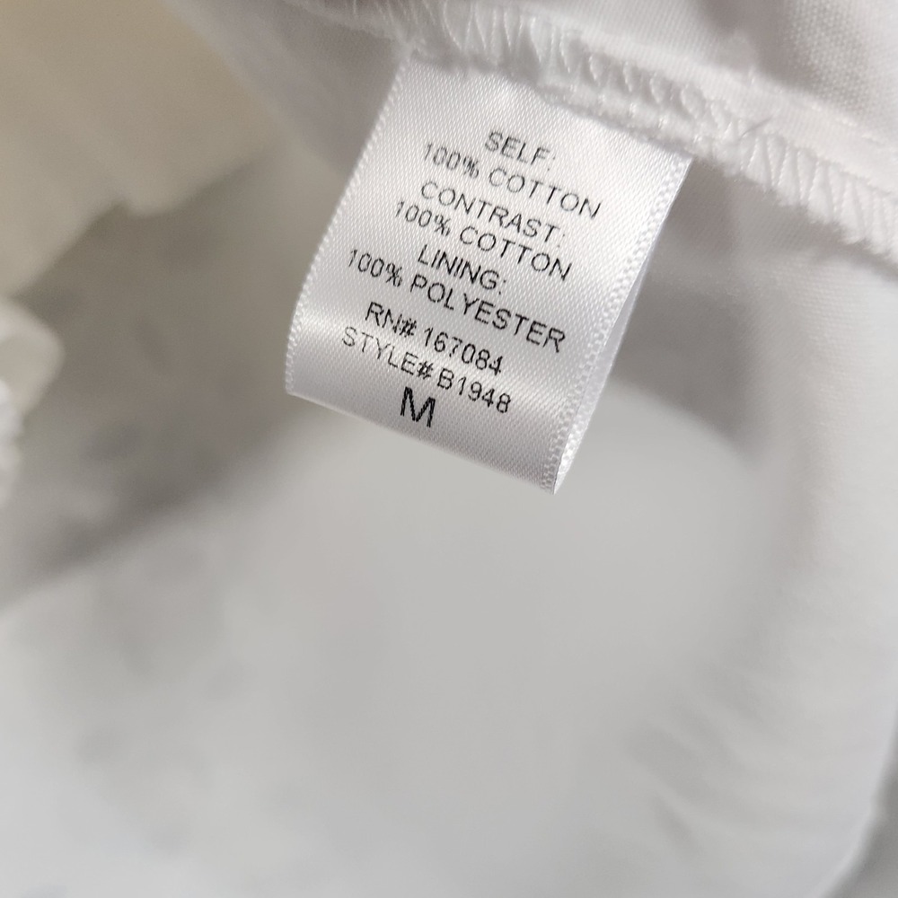 Tuckernuck Megan Eyelet Dress Medium White Cotton Collared Mini Preppy NWT - Picture 5 of 6
